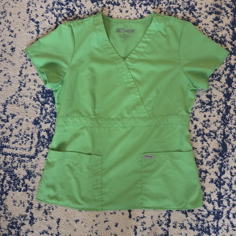 Grey's Anatomy Women's Vivid Green Scrub Top